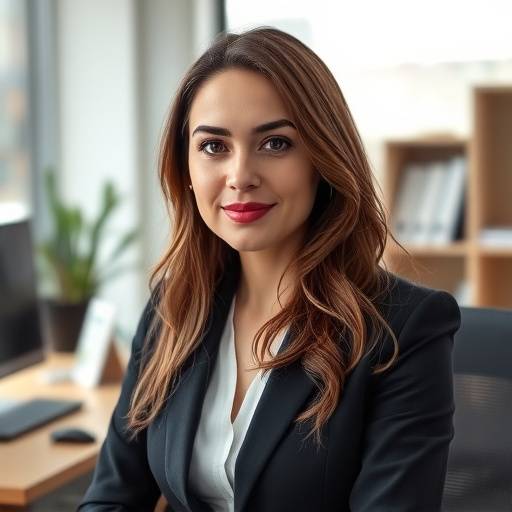 Ayşe Demir'in ofis ortamında äekilmiş samimi bir fotoğrafı