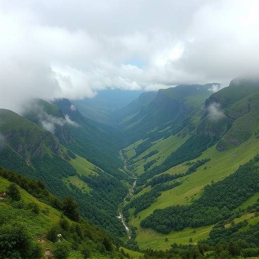 Karadeniz'in yemyeşil yaylaları ve bulutlu dağları
